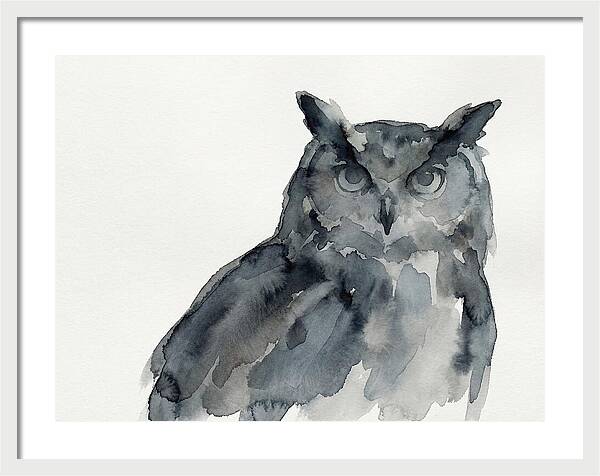 Eagle Owl In Watercolor