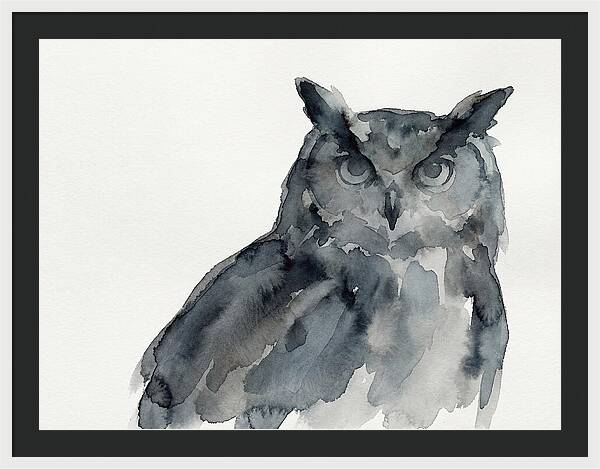 Eagle Owl In Watercolor