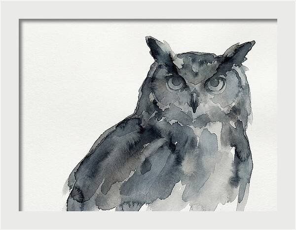 Eagle Owl In Watercolor