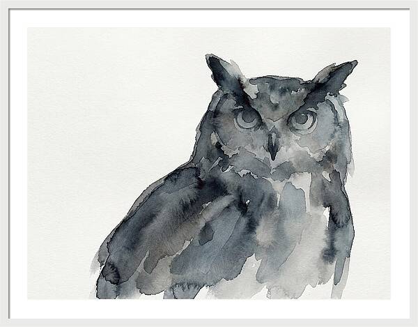 Eagle Owl In Watercolor