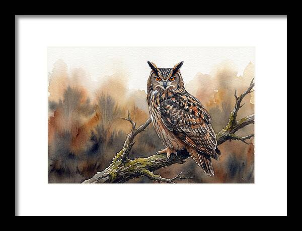 Eagle Owl Perched Majestically