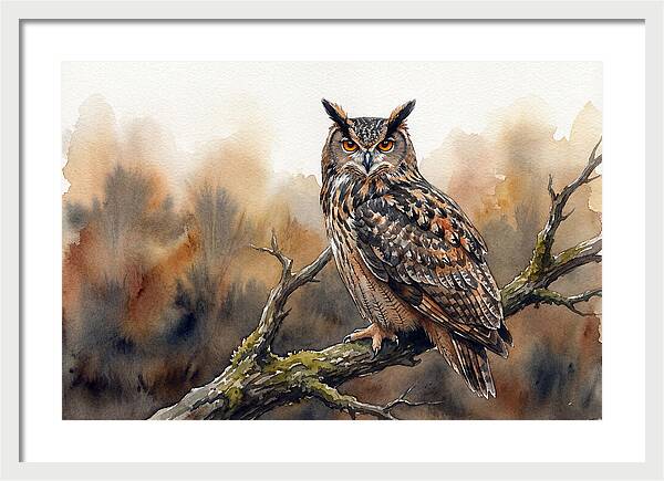 Eagle Owl Perched Majestically
