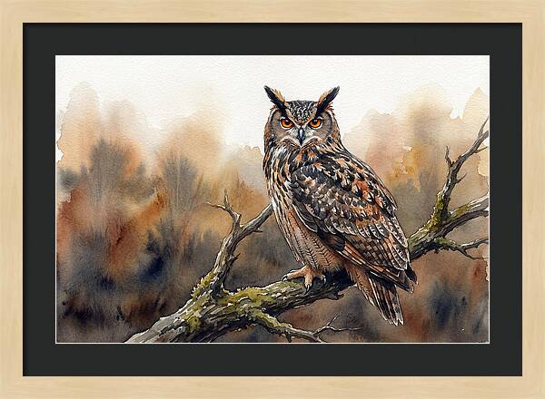 Eagle Owl Perched Majestically