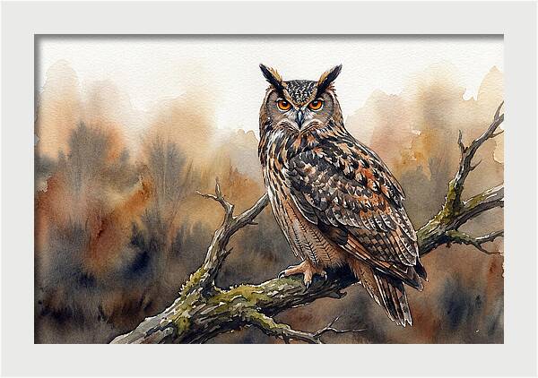 Eagle Owl Perched Majestically