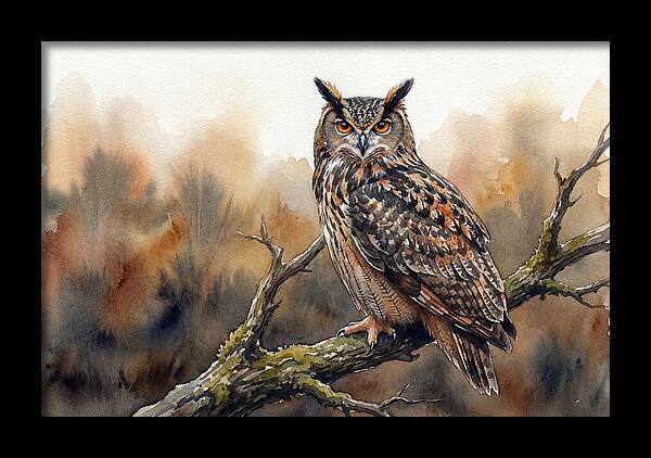 Eagle Owl Perched Majestically