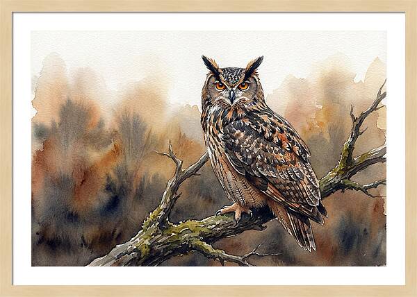 Eagle Owl Perched Majestically