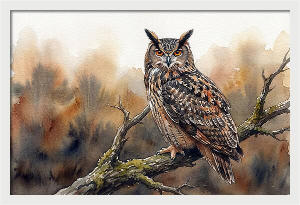 Eagle Owl Perched Majestically