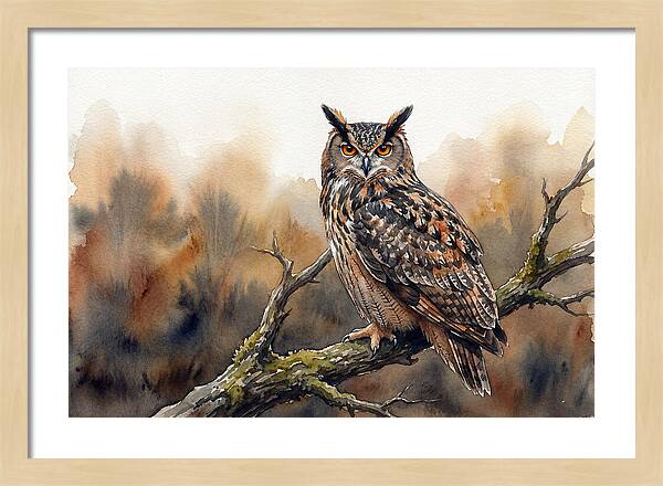 Eagle Owl Perched Majestically