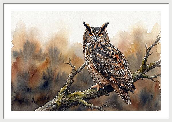 Eagle Owl Perched Majestically
