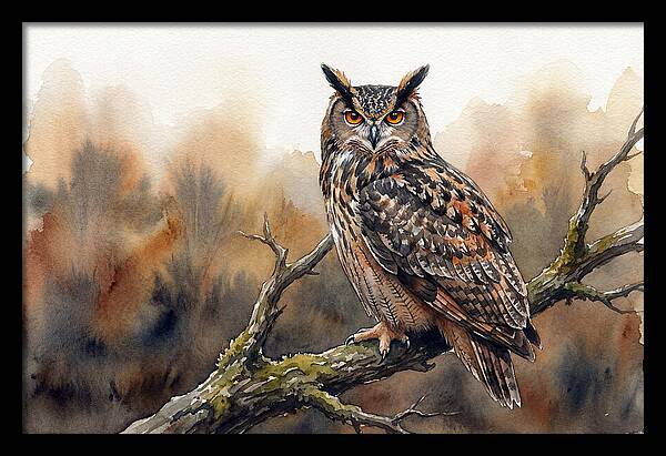 Eagle Owl Perched Majestically