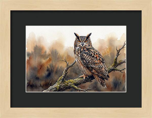 Eagle Owl Perched Majestically