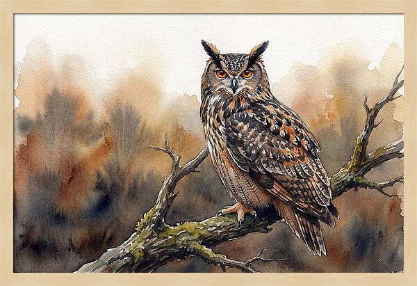 Eagle Owl Perched Majestically