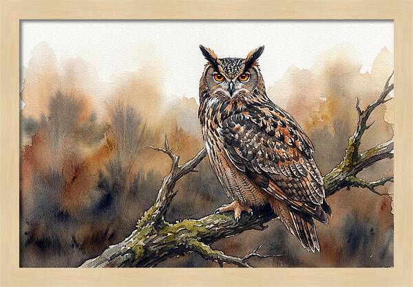 Eagle Owl Perched Majestically