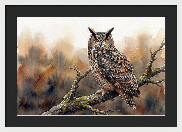 Eagle Owl Perched Majestically