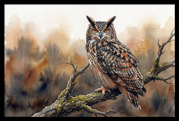 Eagle Owl Perched Majestically