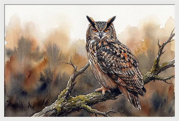 Eagle Owl Perched Majestically