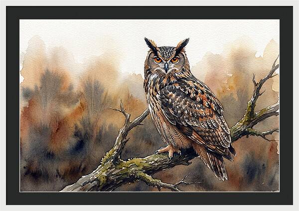 Eagle Owl Perched Majestically