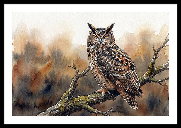 Eagle Owl Perched Majestically