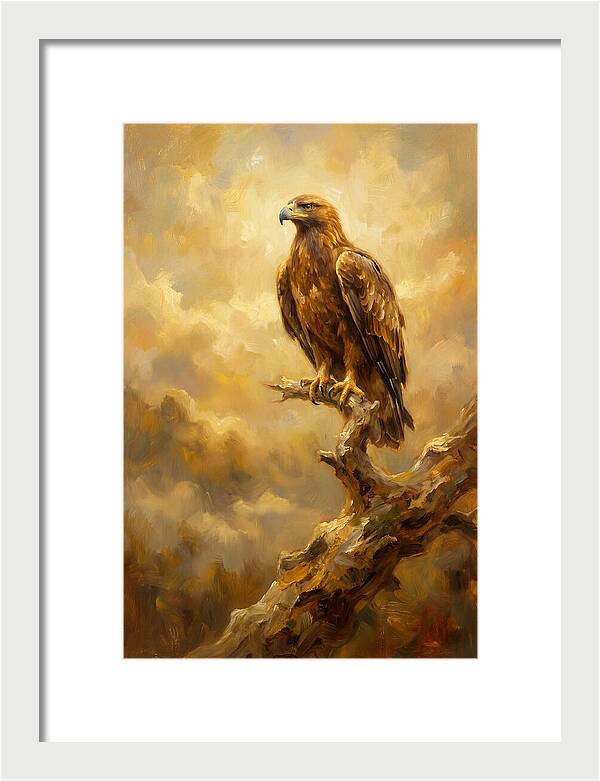 Eagle Perched In Light