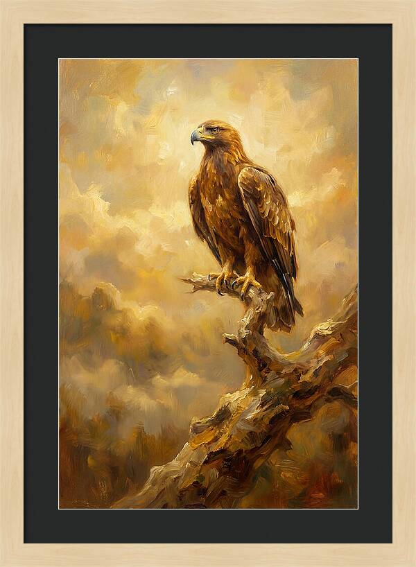 Eagle Perched In Light