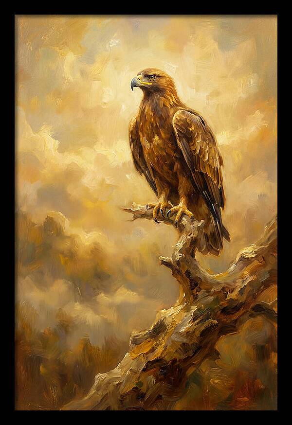 Eagle Perched In Light