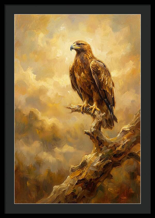 Eagle Perched In Light