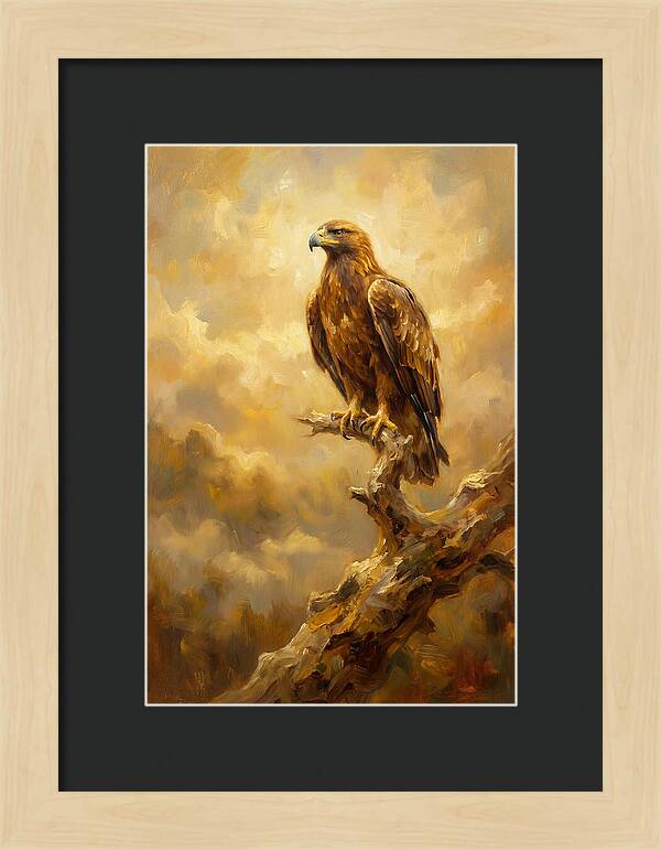 Eagle Perched In Light