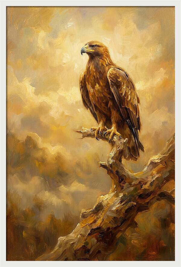 Eagle Perched In Light