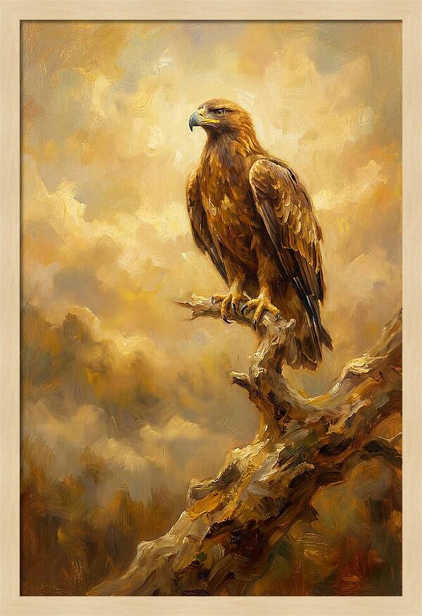 Eagle Perched In Light