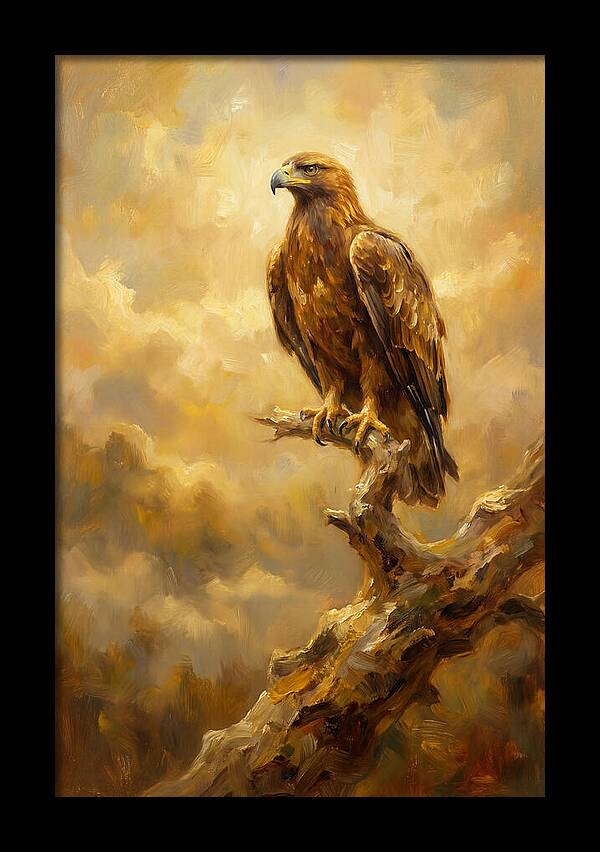 Eagle Perched In Light