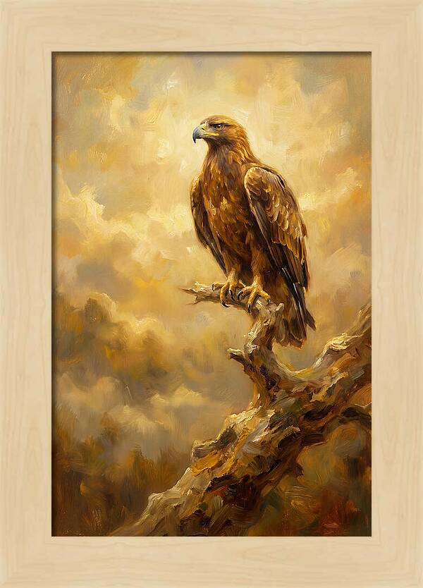 Eagle Perched In Light