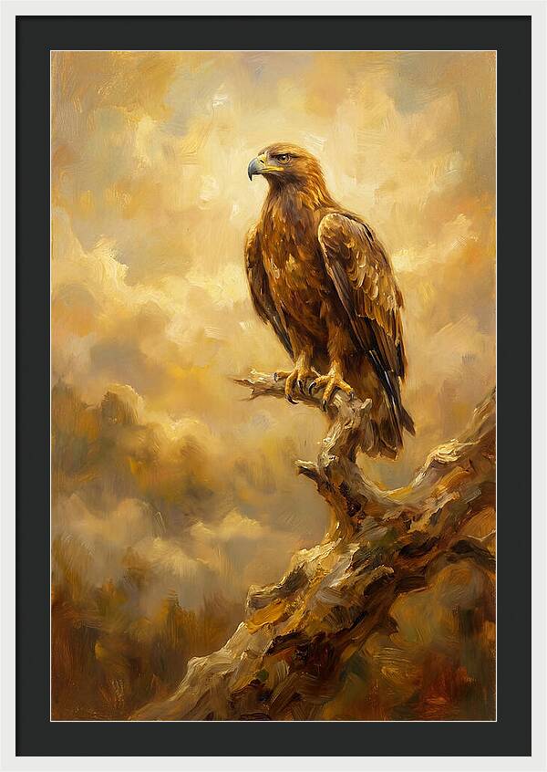 Eagle Perched In Light
