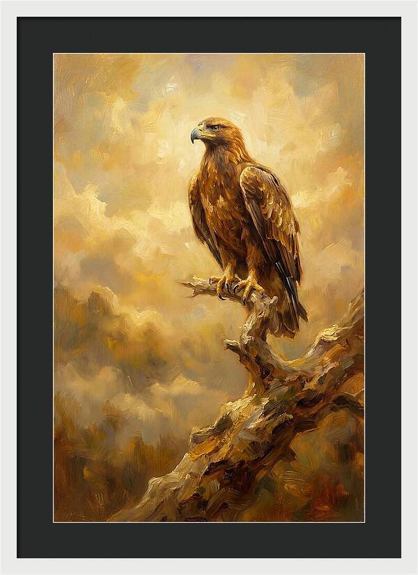 Eagle Perched In Light