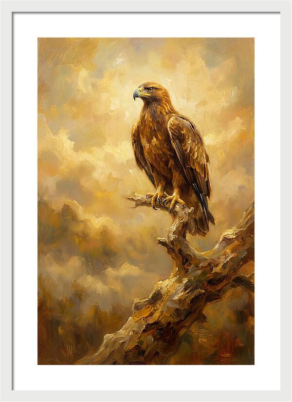 Eagle Perched In Light