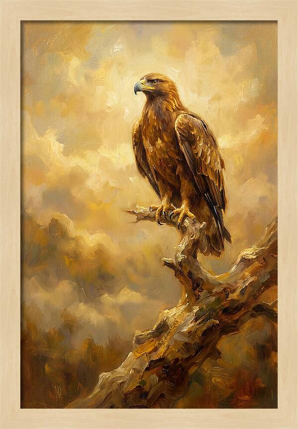 Eagle Perched In Light