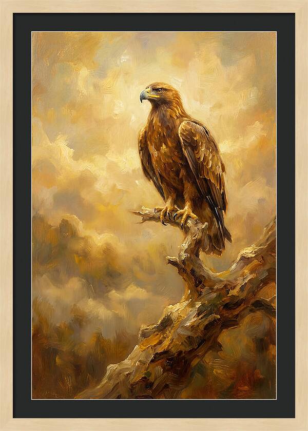 Eagle Perched In Light