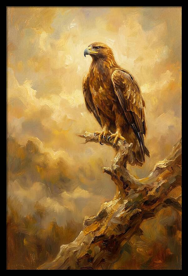 Eagle Perched In Light