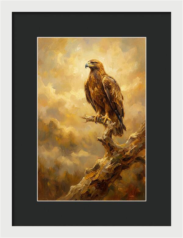 Eagle Perched In Light