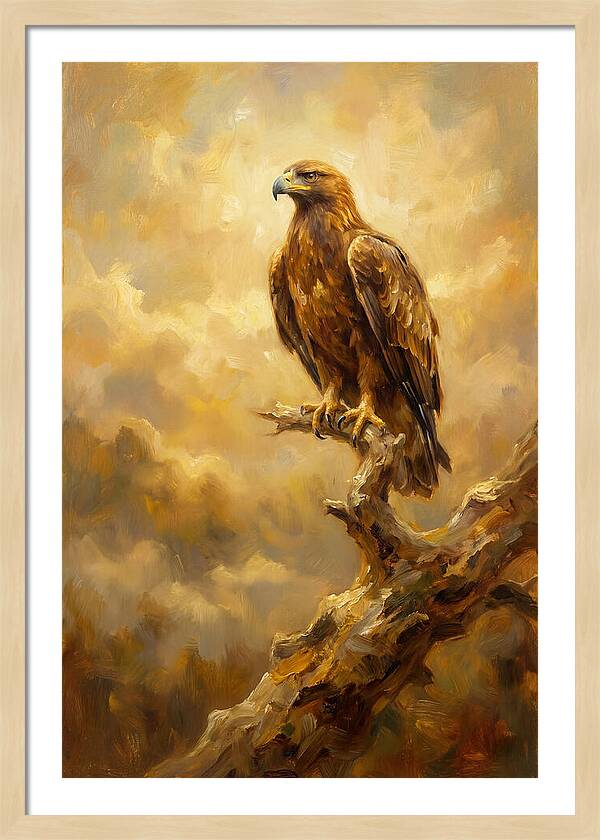 Eagle Perched In Light