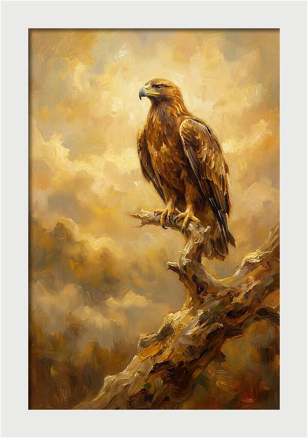 Eagle Perched In Light