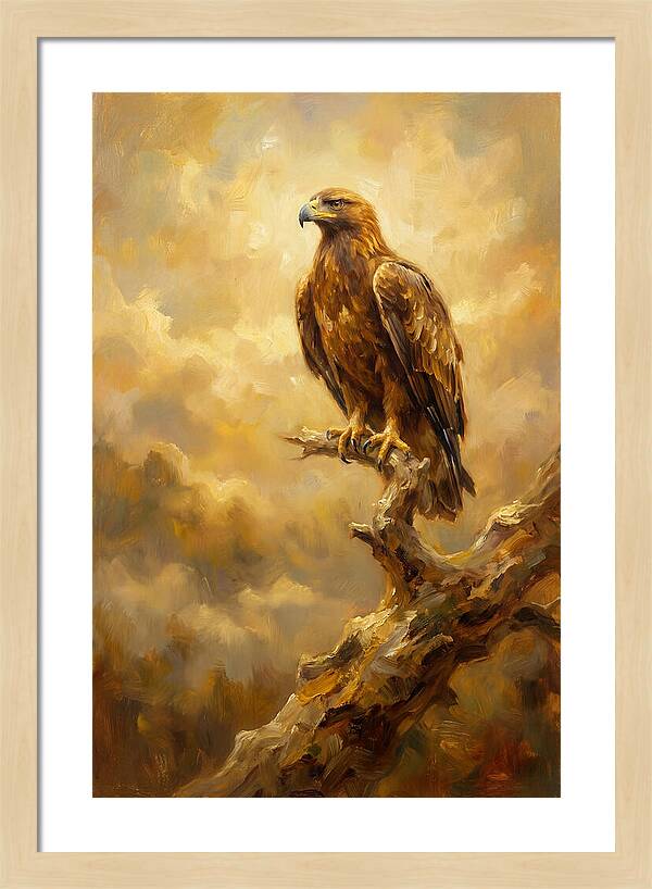 Eagle Perched In Light