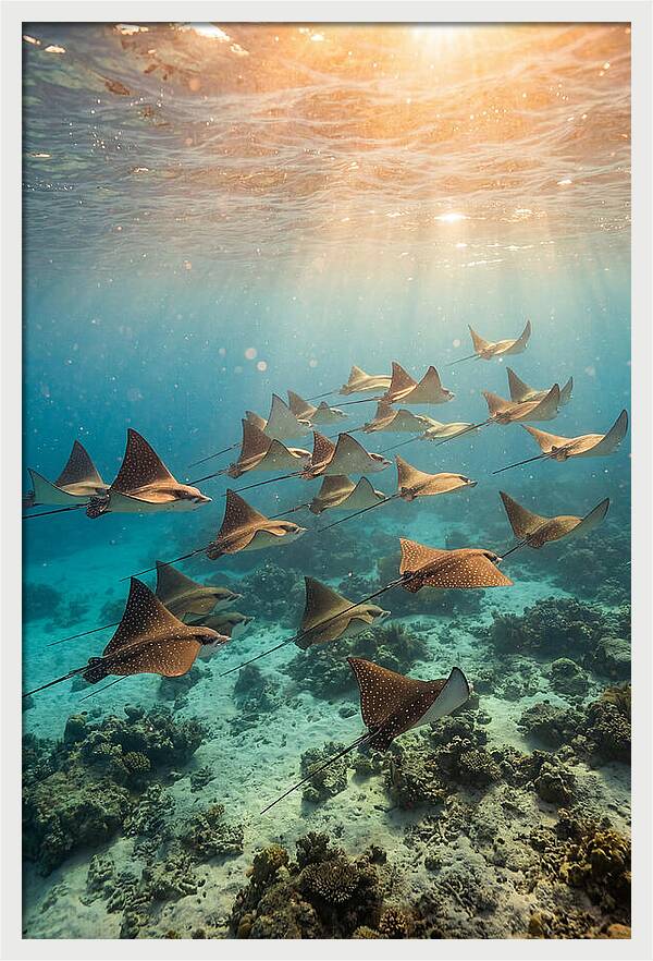 Eagle Rays In Harmony