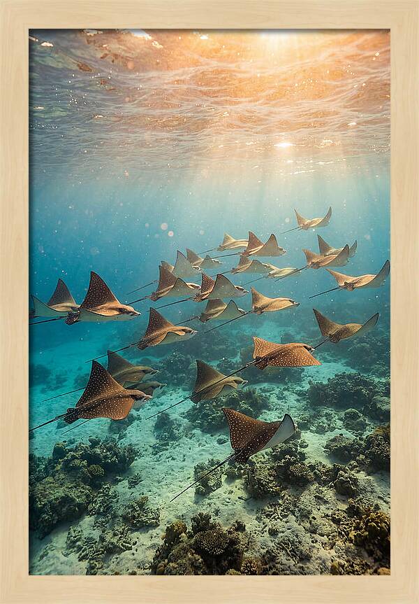 Eagle Rays In Harmony