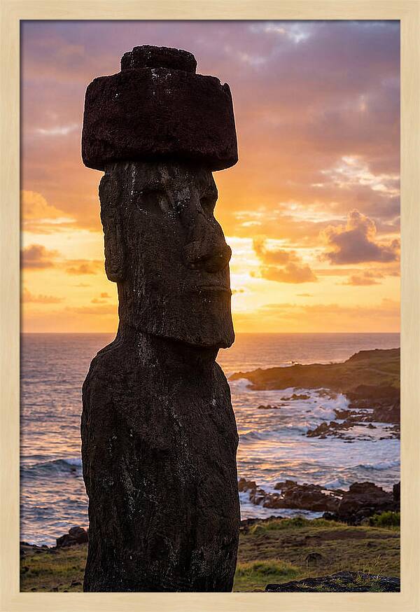 Easter Island Moai At Sunrise