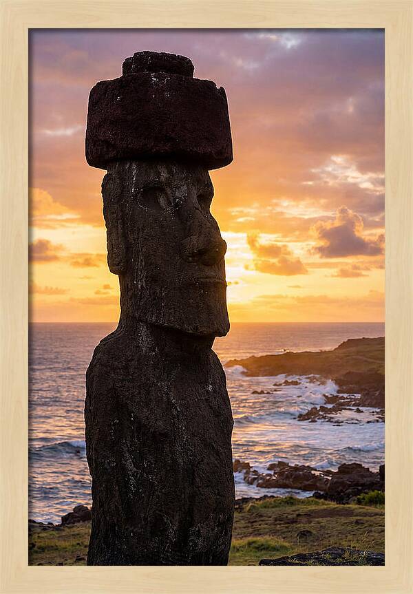 Easter Island Moai At Sunrise
