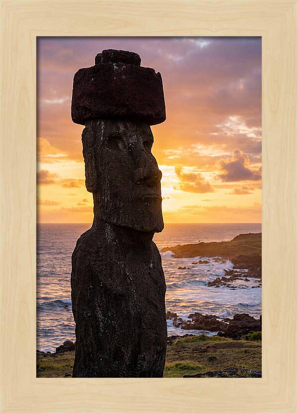 Easter Island Moai At Sunrise