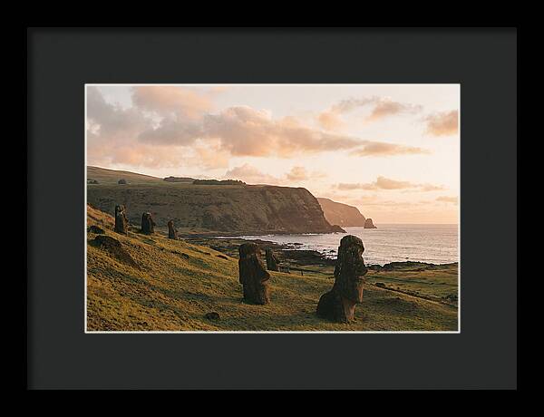 Easter Island Moai At Sunset