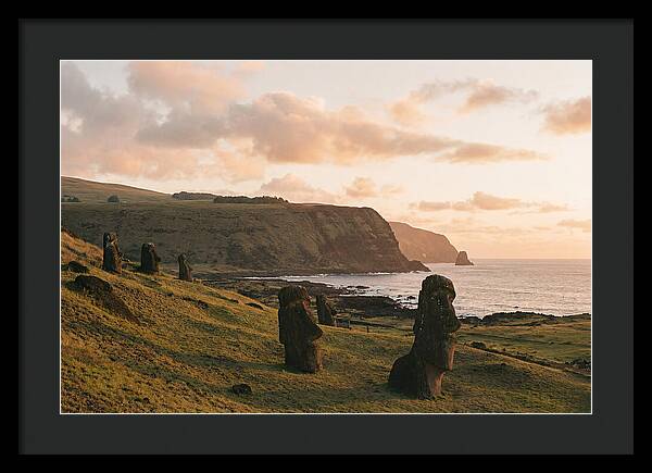 Easter Island Moai At Sunset