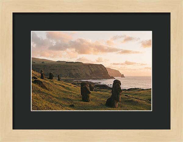 Easter Island Moai At Sunset