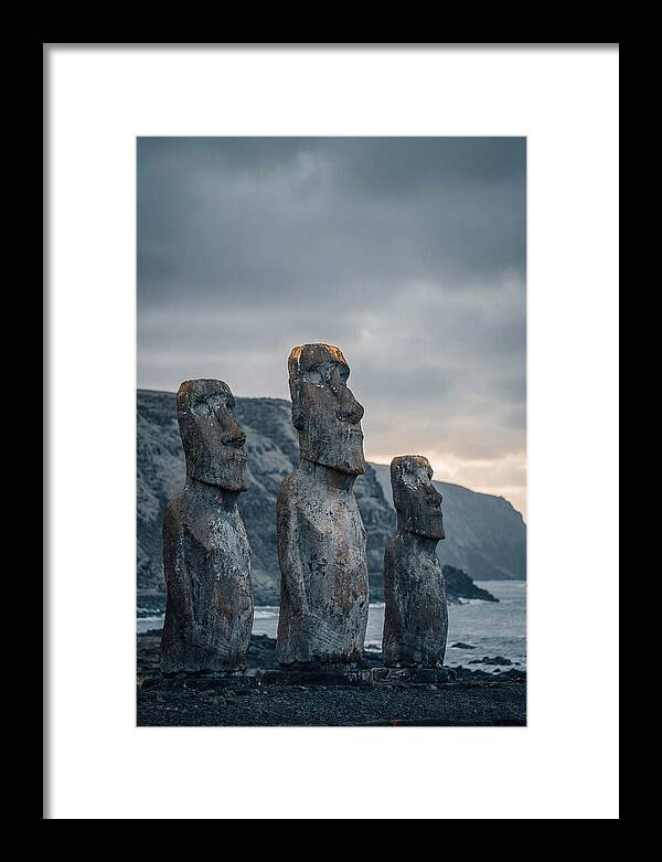 Easter Island Moai Statues At Ahu Tongariki